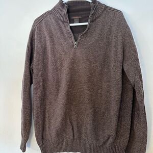 Dockers Brown Zip-Up Men's Sweater